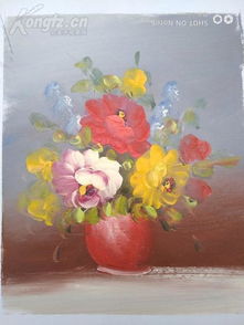精品小油画 花瓶