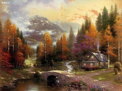 转载 thomas kinkade 温馨田园风景油画欣赏