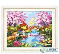 厂家1创艺名人数字油画装饰画手绘油画樱花之恋_礼品、工艺品、饰品_世界工厂网中国产品信息库