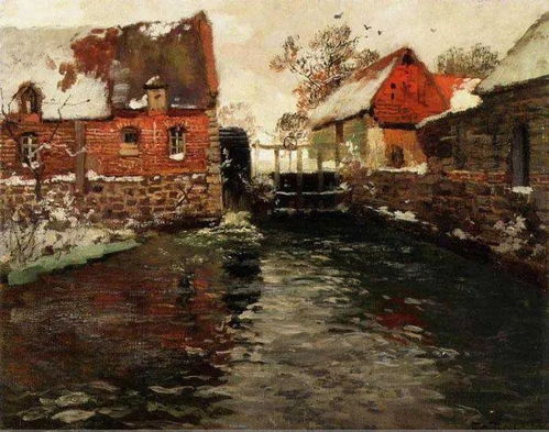 挪威画家约翰 弗雷德里克 索洛风景油画作品欣赏