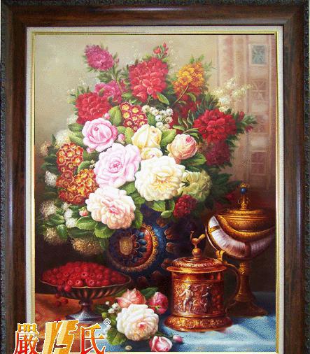严氏纯手绘静物油画《太平盛世》家居装饰画yspt100470