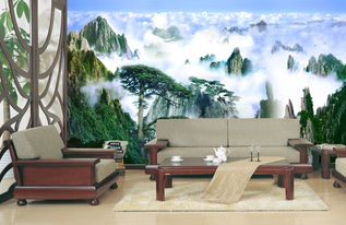 家庭电视背景墙艺术 融合高清壁画与装饰画的经典设计